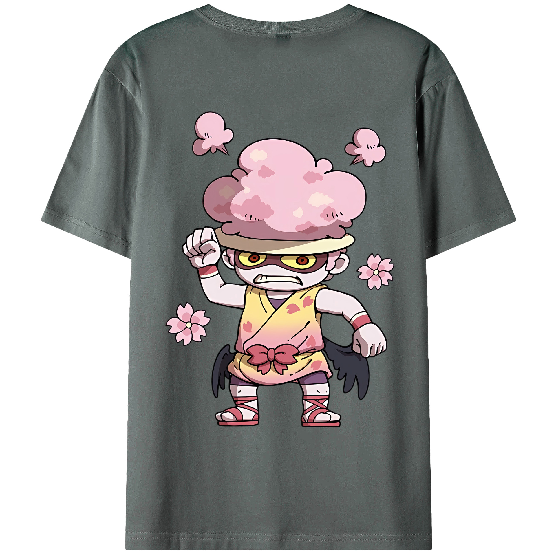 （画像用） 妖怪ウォッチ Yo-kai Watch 綿100％ メンズ半袖Tシャツ（バックプリント） 通気性